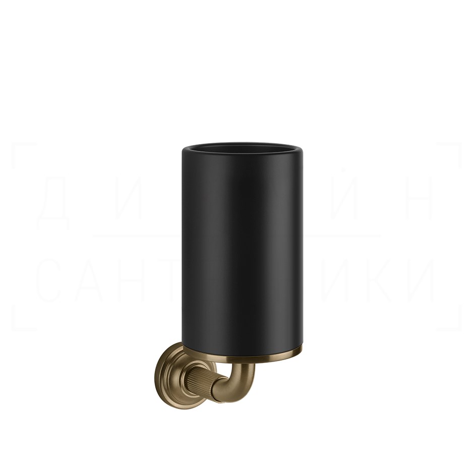 Gessi Venti20 Стакан подвесной, керамический Neolite, цвет: black/deep bronze brushed PVD 65408#791