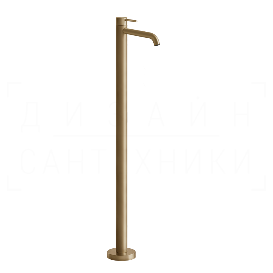 Gessi 316 Flessa Смеситель для раковины напольный, без д/к, излив 15,6 см, цвет: warm bronze brushed 54097#726