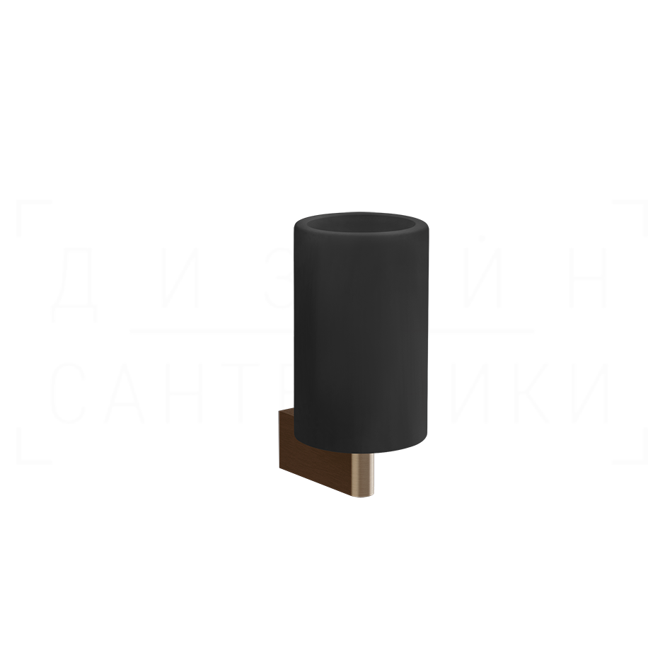 Gessi Origini Стакан подвесной, керамический Neolite, цвет: black/coffee bronze brushed PVD 66408#761