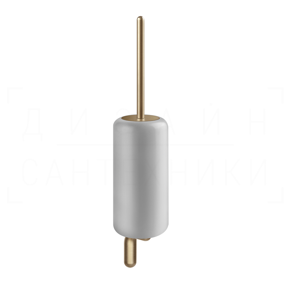 Gessi Goccia Ершик для унитаза подвесной, колба Gres, цвет: white/warm bronze brushed PVD 38019#726