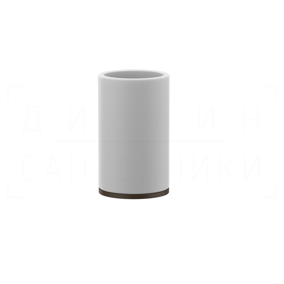 Gessi Inciso Стакан настольный, керамический Neolite, цвет: white/dark bronze 58531#845