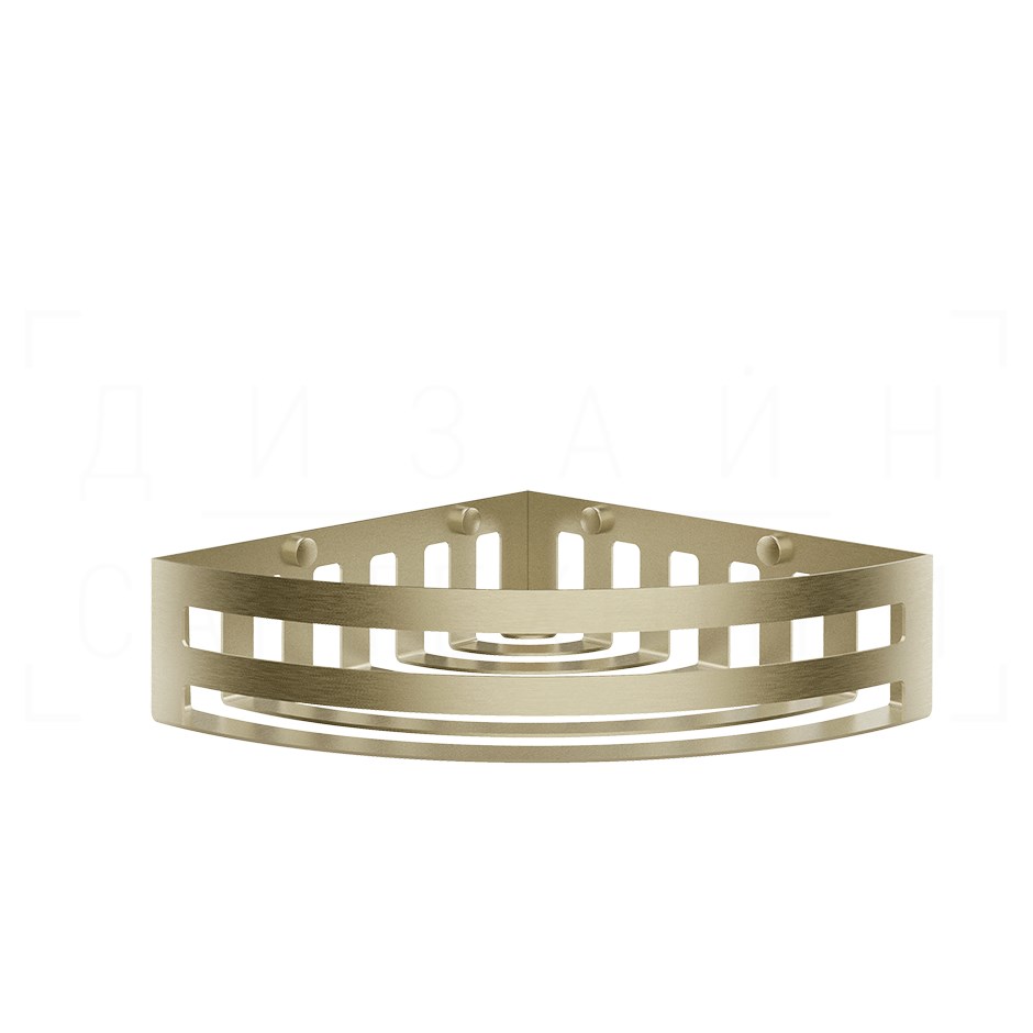Gessi Rilievo Полка металлическая угловая 28 см, подвесная, цвет: brushed brass PVD 59561#727