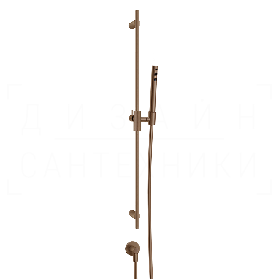 Gessi Anello Душевой гарнитур: ручной душ, штанга, держатель, шланг 150 см, цвет: copper brushed PVD 63482#708