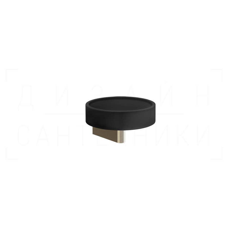 Gessi Origini Мыльница с керамической чашей Neolite, подвесная, цвет: black/finox brushed nickel 66402#149