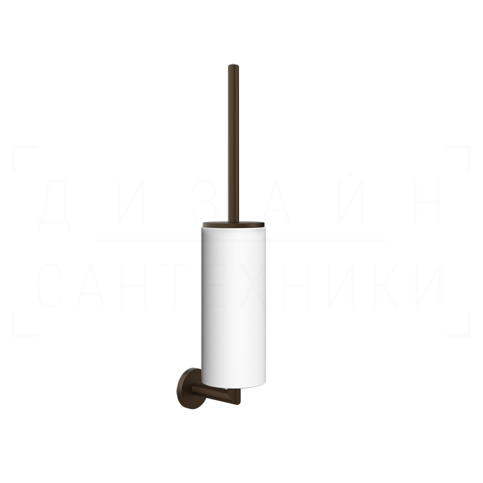 Gessi Ventaglio Ершик для унитаза подвесной, с кермической колбой Neolite, цвет: white/dark bronze 63619#845