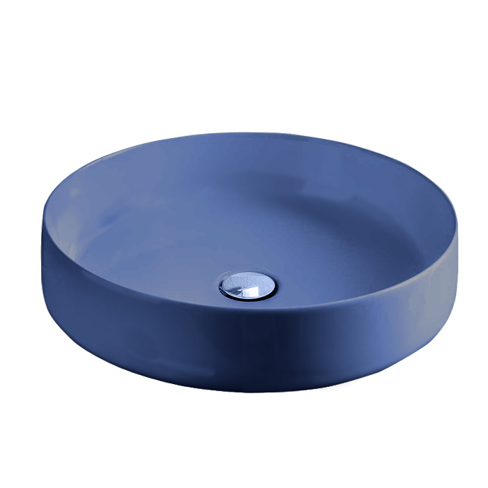 ArtCeram Cognac Раковина чаша d48x12,5h см, без перелива, покрытие Saniglaze, цвет: blu zaffiro COL002 16 00