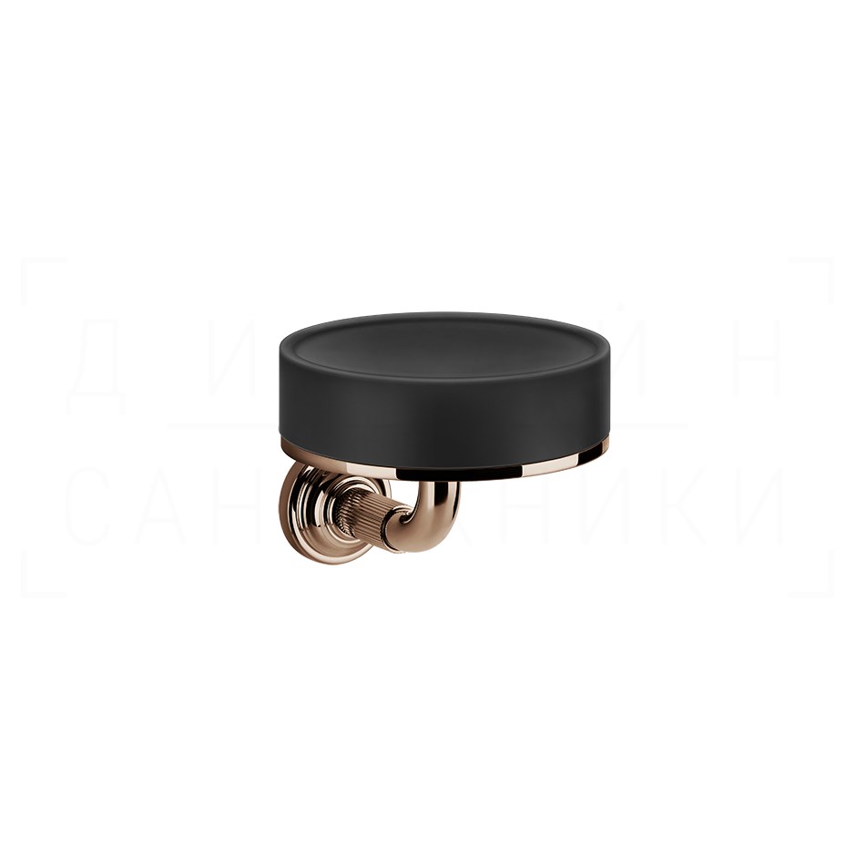 Gessi Venti20 Мыльница с керамической чашей Neolite, подвесная, цвет: black/copper PVD 65402#030