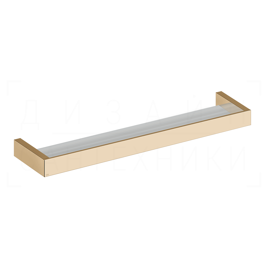 Gessi Inverso/Rettangolo Полка металлическая 61,5 см, подвесная, цвет: warm bronze PVD 20945#735