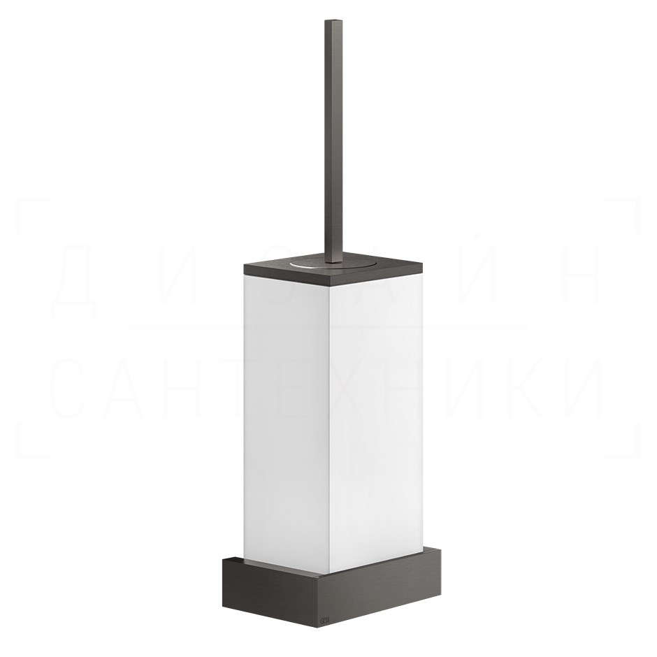 Gessi Inverso/Rettangolo Ершик для унитаза подвесной, колба Neolite, цвет: black metal brushed PVD 20819#707