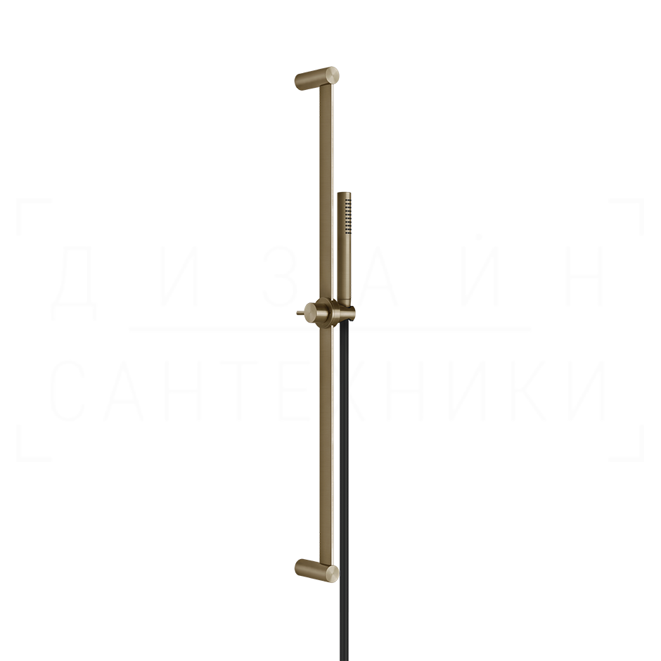 Gessi 316 Душевой гарнитур: ручной душ, штанга, держ., шланг 150 см, цвет: deep bronze brushed PVD 54044#791