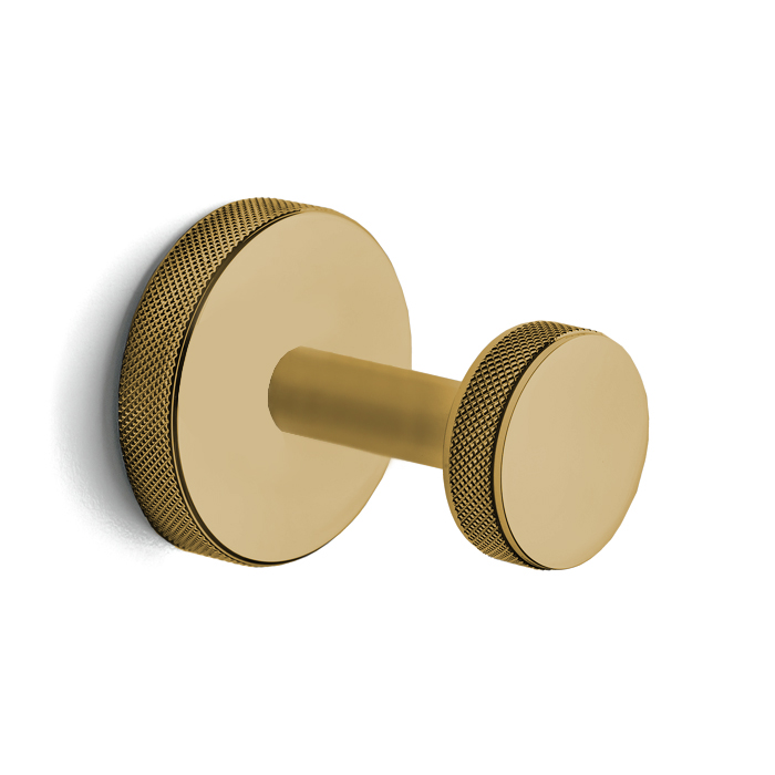 3SC Ribbon Крючок для полотенец одинарный, подвесной, цвет: Matt Satin Brass RB12LX