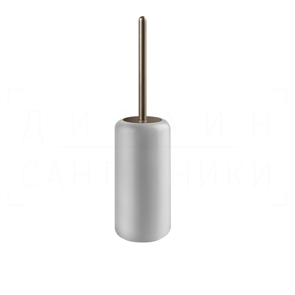 Gessi Goccia Ершик для унитаза напольный, колба Gres, цвет: white/coffee bronze brushed PVD 38043#761