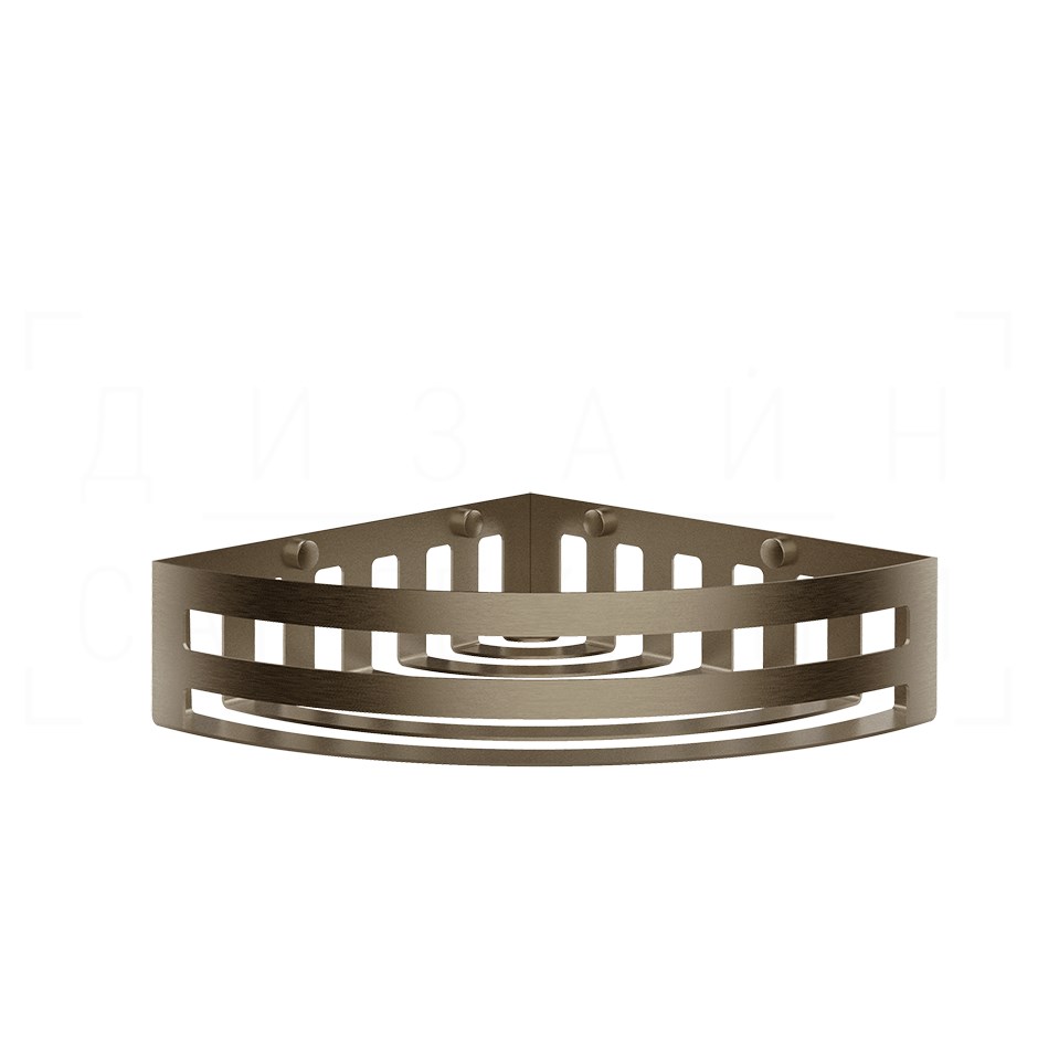 Gessi Rilievo Полка металлическая угловая 28 см, подвесная, цвет: coffee bronze brushed PVD 59561#761