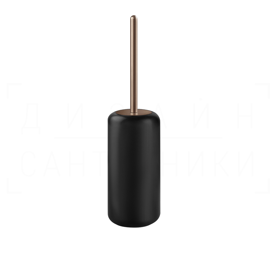 Gessi Goccia Ершик для унитаза напольный, с кермической колбой Gres, цвет: black/copper brushed PVD 38044#708