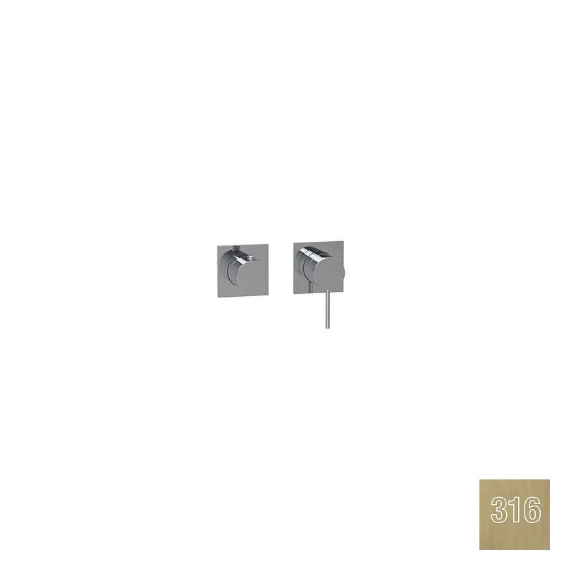 Almar Modular Square Смеситель для душа, внешняя часть на 2 потр, цвет: 316 PVD brushed high brass E180191.HB316
