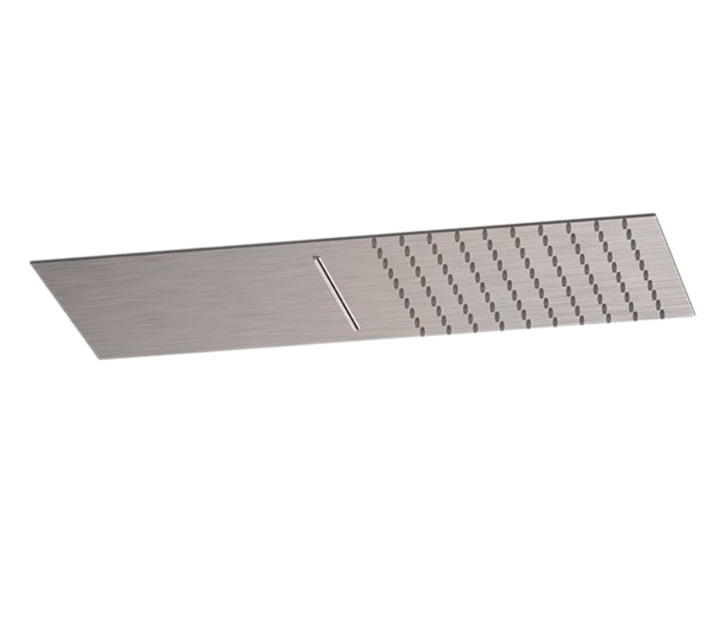 Remer X Style Inox Верхний душ настенный ультратонкий 22x50 см, 2 режима, цвет: inox spazzolato SS350UFCAX