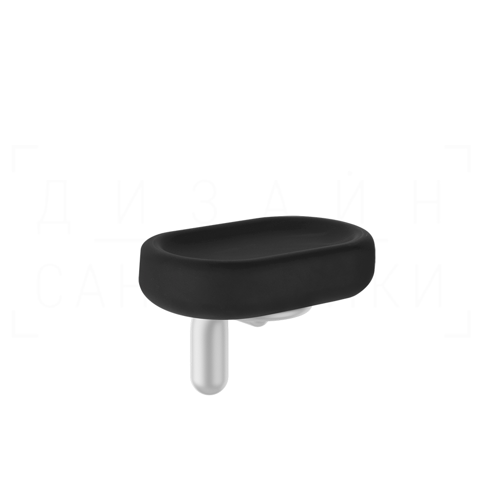 Gessi Goccia Мыльница с керамической чашей Gres, подвесная, цвет: black/matte white 38002#279