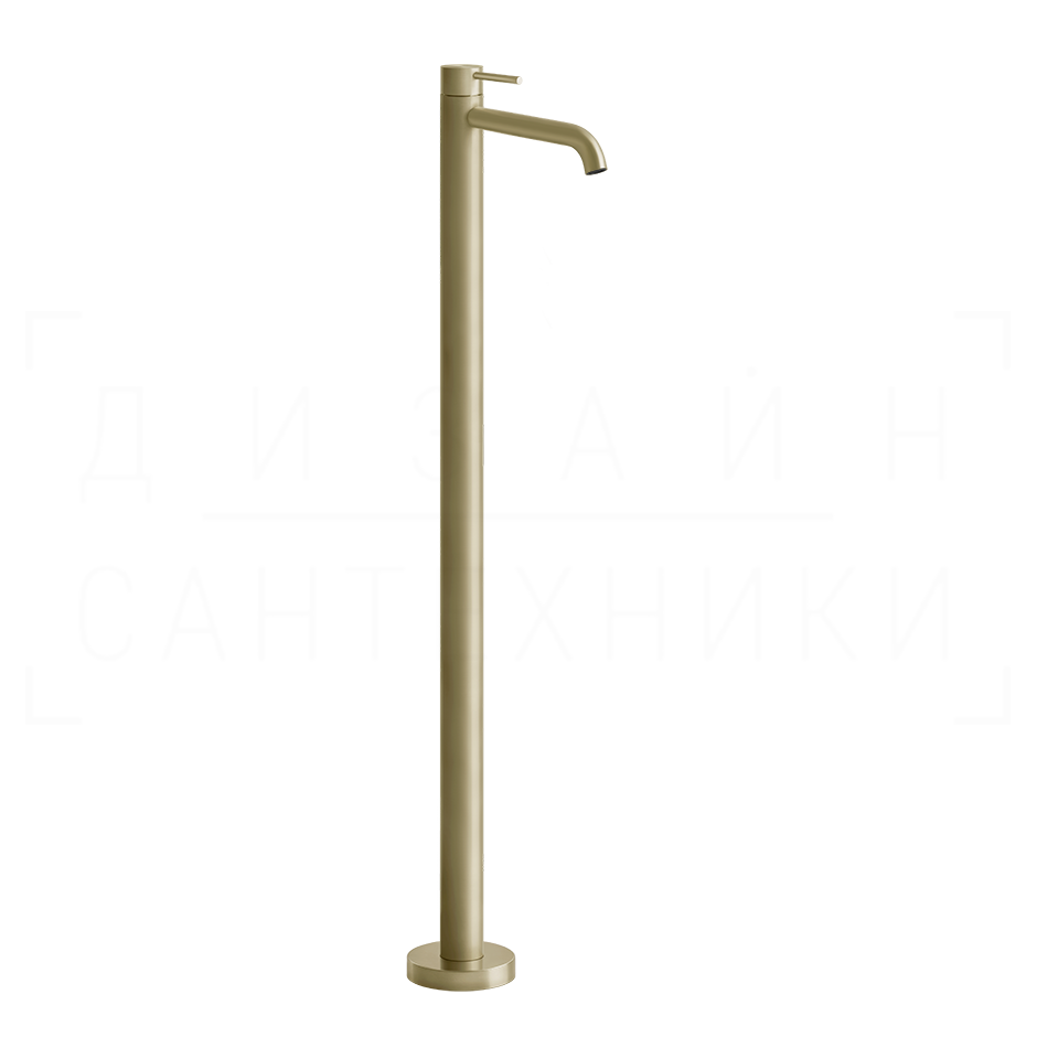 Gessi 316 Flessa Смеситель для раковины напольный, без д/к, излив 15,6 см, цвет: brushed brass PVD 54097#727