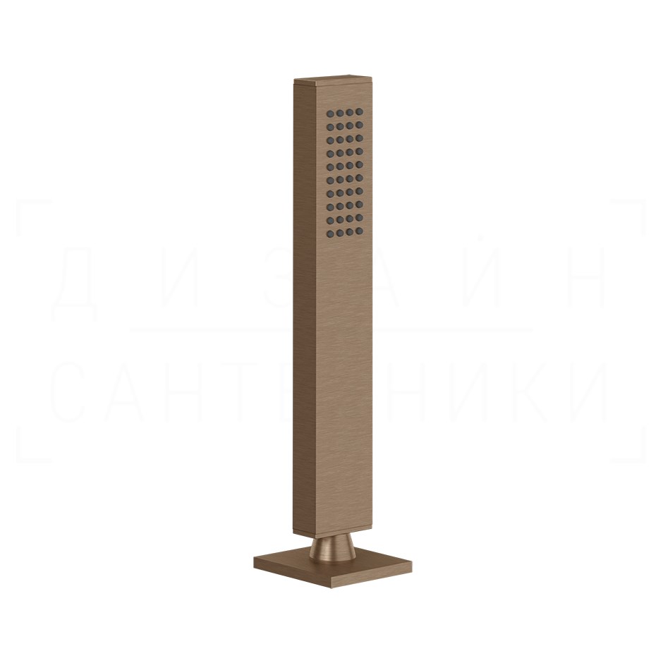 Gessi Rettangolo Душевой гарнитур на борт ванны: ручной душ, шланг 150 см, цвет: copper brushed PVD 20127#708