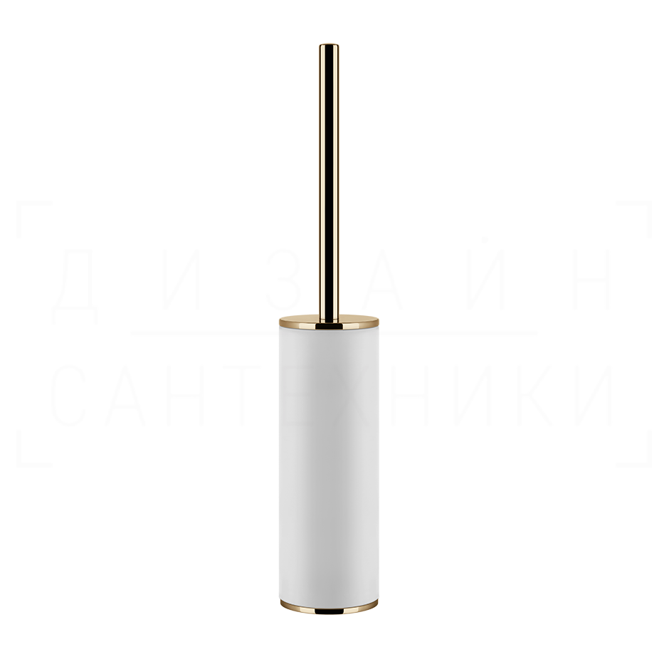 Gessi Inciso Ершик для унитаза напольный, с кермической колбой Neolite, цвет: white/warm bronze PVD 58543#735