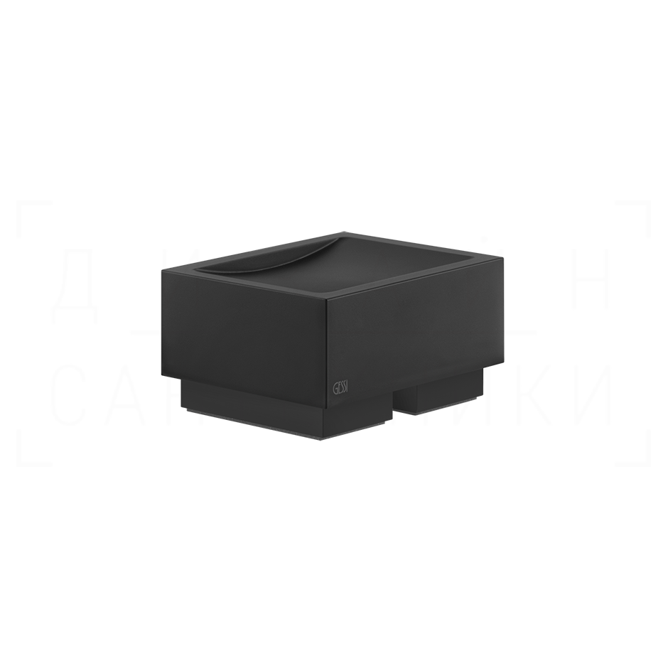 Gessi Inverso/Rettangolo Мыльница с керамической чашей Neolite, настольная, цвет: black/matte black 20826#299