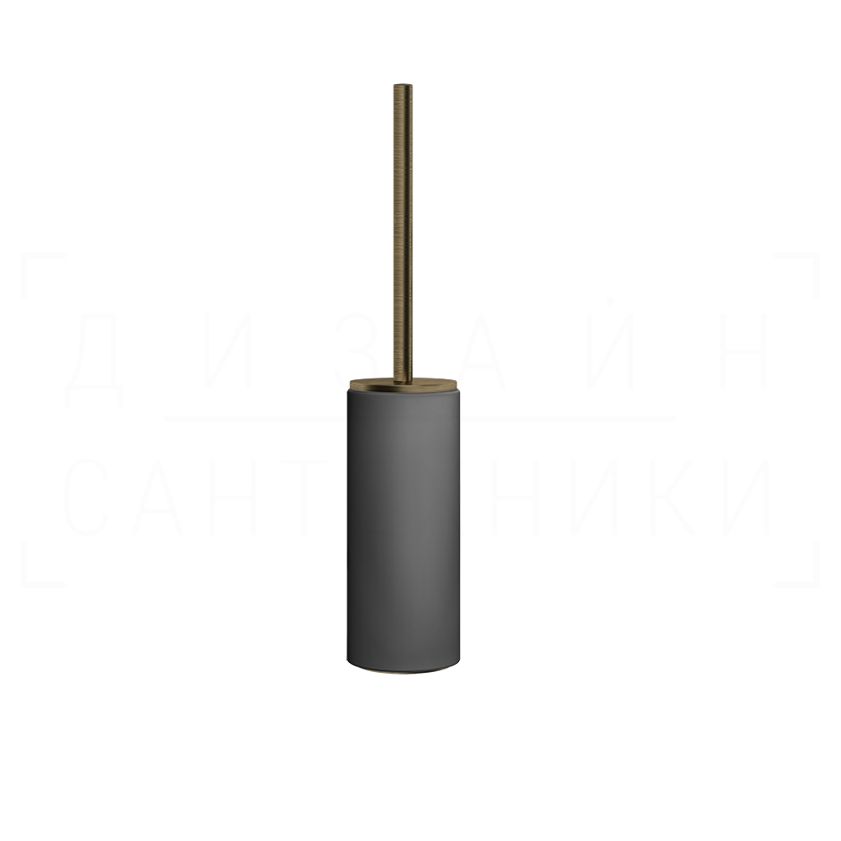 Gessi Ingranaggio Ершик для унитаза напольный, колба Neolite, цвет: black/antique brass 63744#713