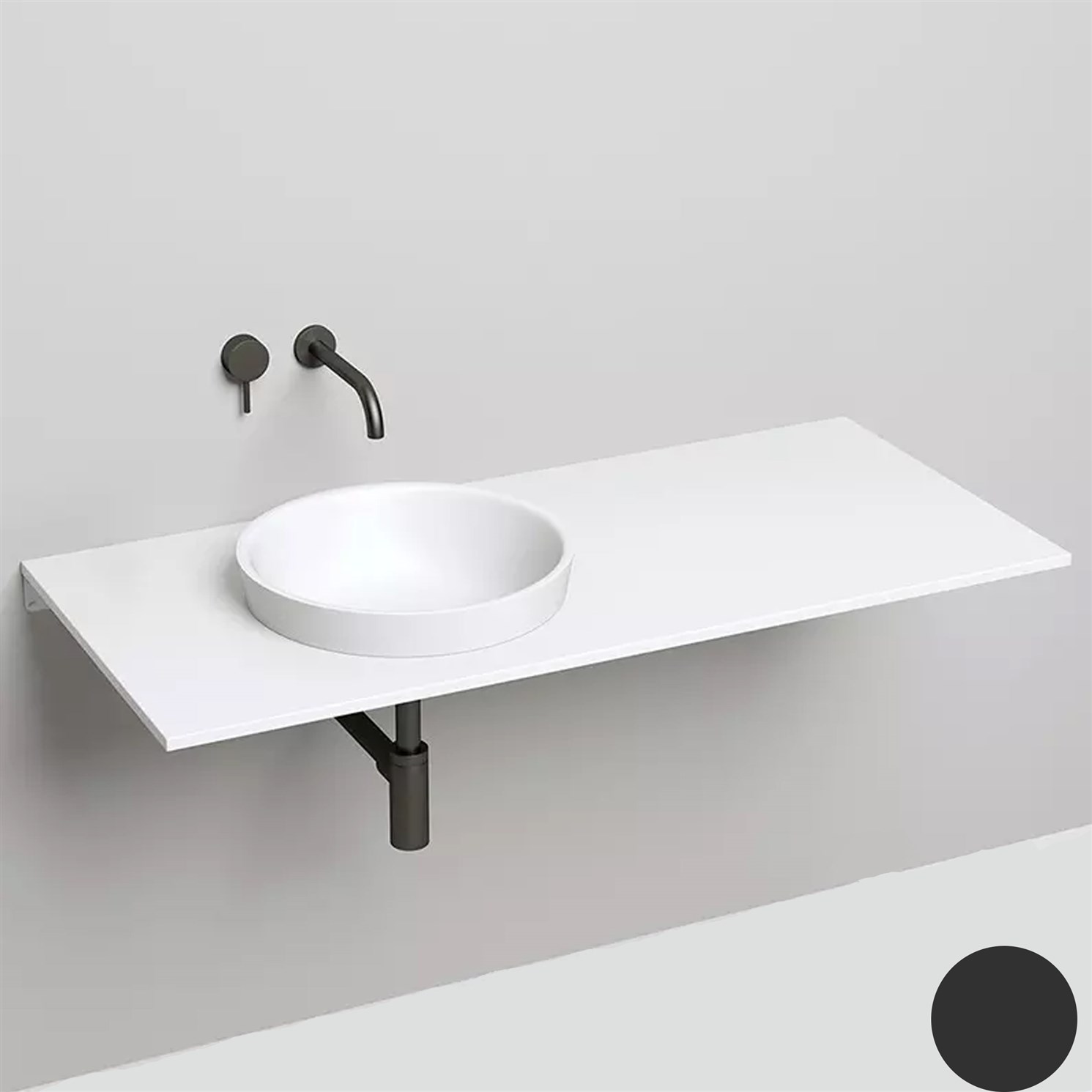 Salini Marea 03 S-Stone Раковина полувстраиваемая 42х42х17h см, цвет: по RAL, матовый 1802203MF