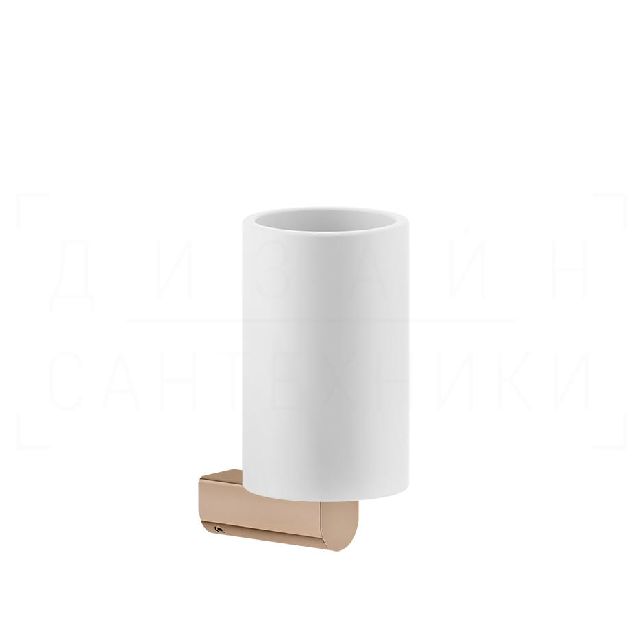 Gessi Rilievo Стакан подвесной, керамический Neolite, цвет: white/copper PVD 59507#030