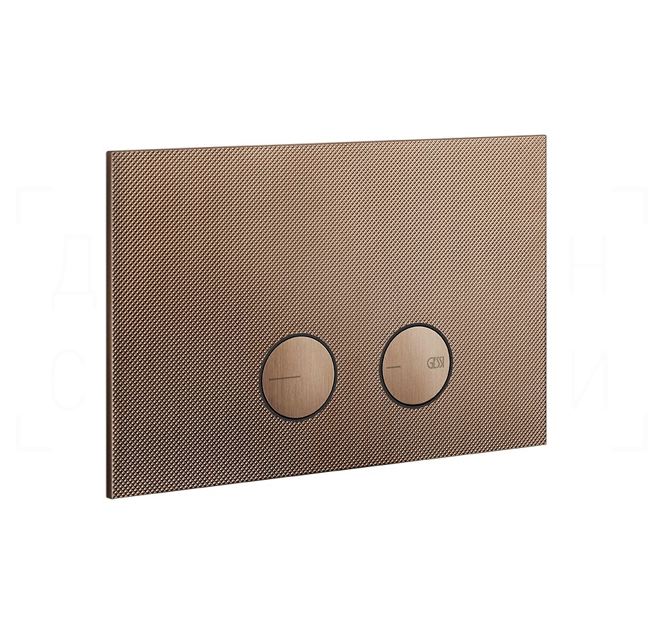 Gessi Inverso Diamantato Кнопка смыва для инстал. Geberit, 2 реж., латунь, цвет: copper brushed PVD 54681#708