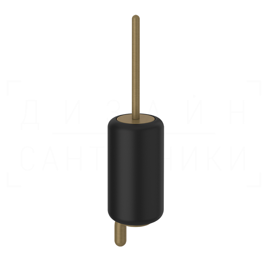 Gessi Goccia Ершик для унитаза подвесной, с кермической колбой Gres, цвет: black/antique brass 38020#713