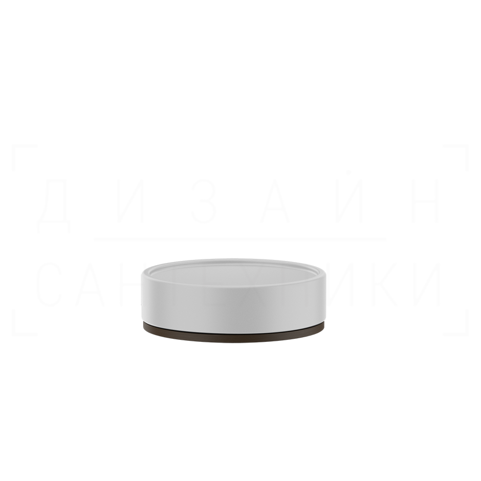 Gessi Inciso Мыльница с керамической чашей Neolite, настольная, цвет: white/dark bronze 58525#845