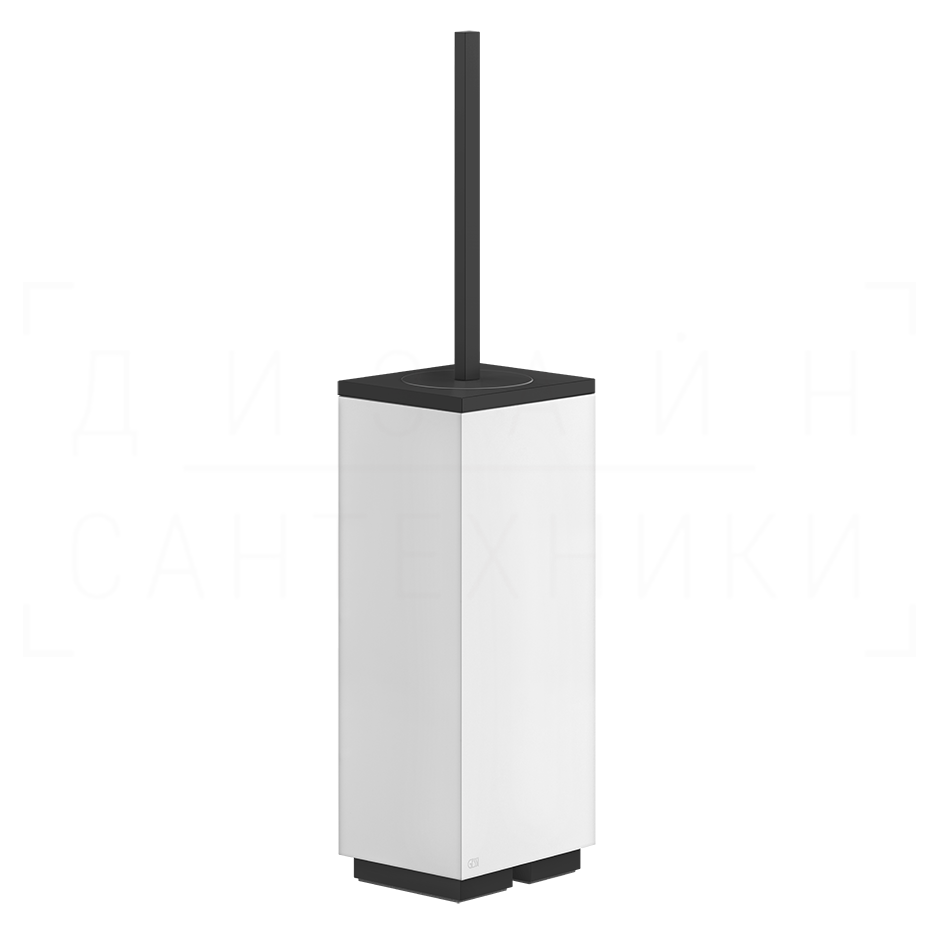 Gessi Inverso/Rettangolo Ершик для унитаза напольный, колба Neolite, цвет: white/matte black 20843#299