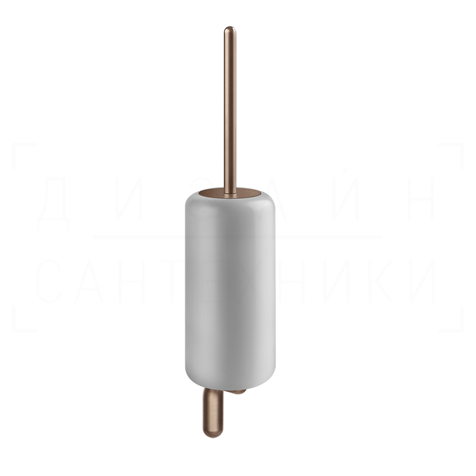 Gessi Goccia Ершик для унитаза подвесной, с кермической колбой Gres, цвет: white/copper brushed PVD 38019#708