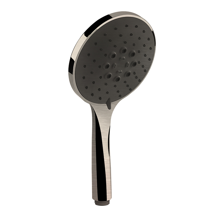 Gessi Душевая лейка 3 режима струи с черным диском, цвет: finox brushed nickel 14378#149