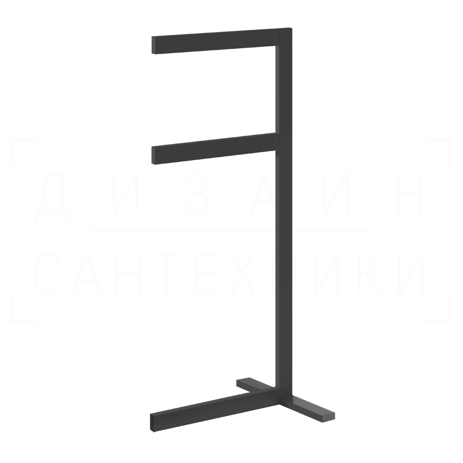 Gessi Inverso/Rettangolo Стойка напольная с двойным полотенцедержателем, цвет: matte black 20939#299