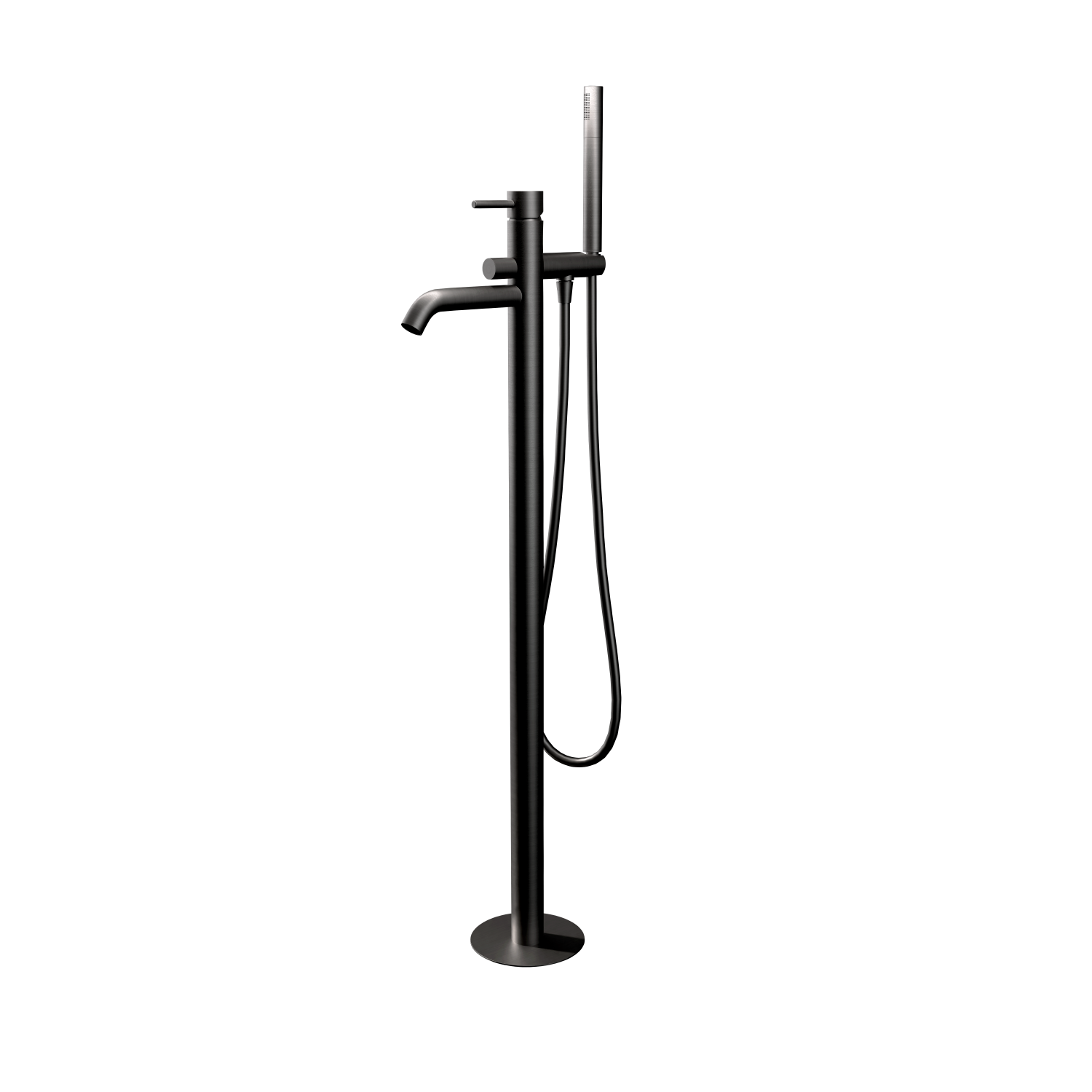 Remer X Style Смеситель для ванны напольный, со скрытой частью, цвет: cromo nero spazzolato X08CFP
