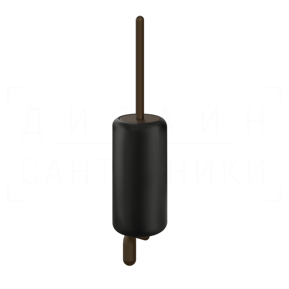Gessi Goccia Ершик для унитаза подвесной, с кермической колбой Gres, цвет: black/dark bronze 38020#845