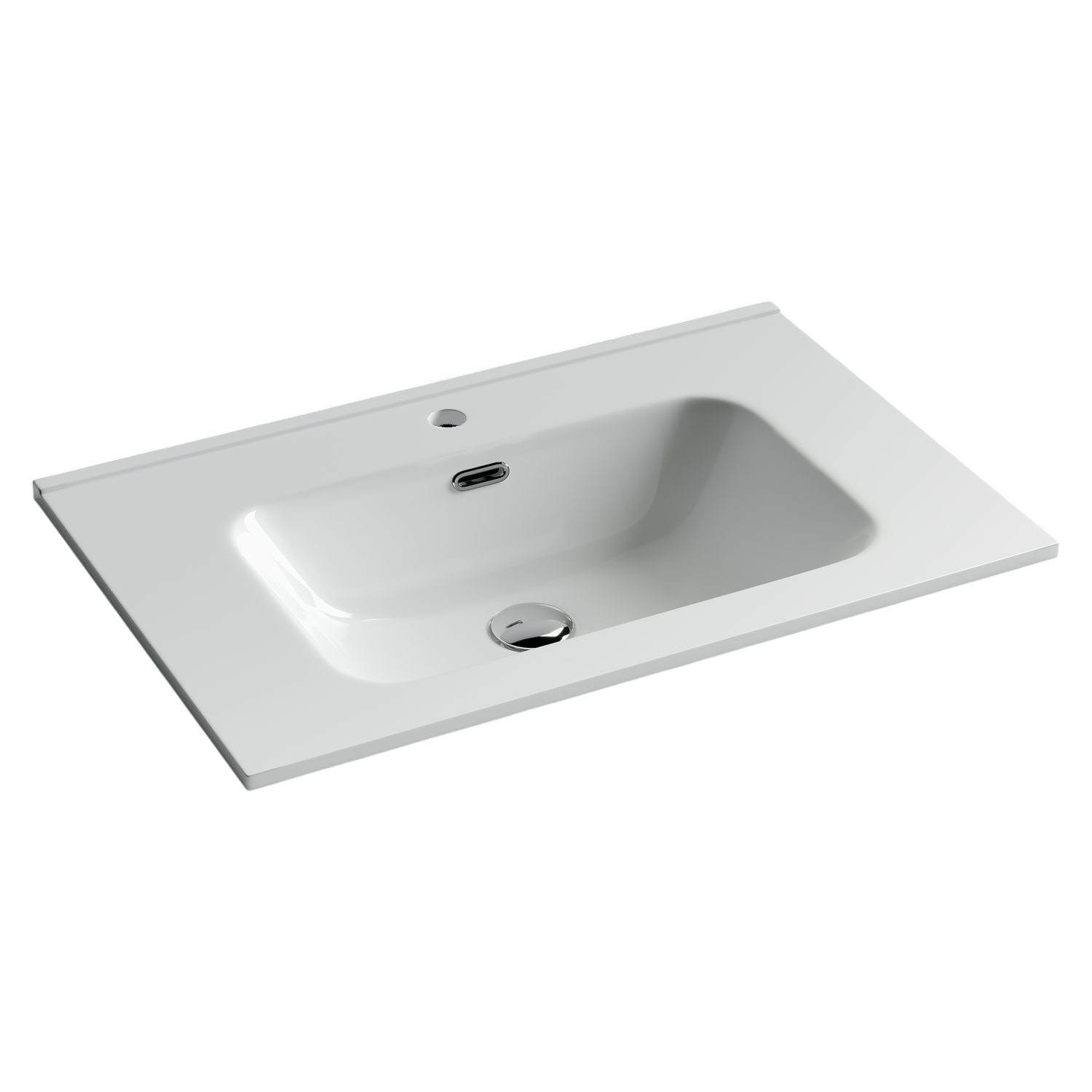 Ceramicanova Element Раковина накладная 71х46,5 см, перелив, цвет: белый глянцевый CN7007