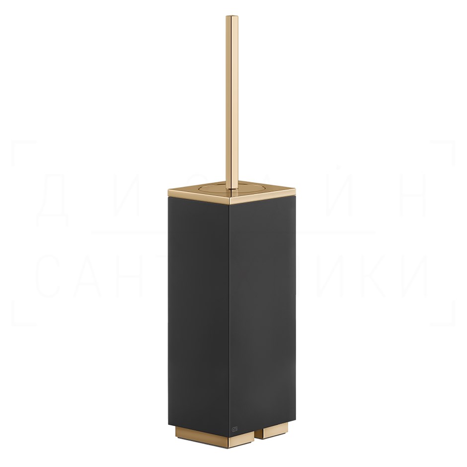 Gessi Inverso/Rettangolo Ершик для унитаза напольный, колба Neolite, цвет: black/warm bronze PVD 20844#735