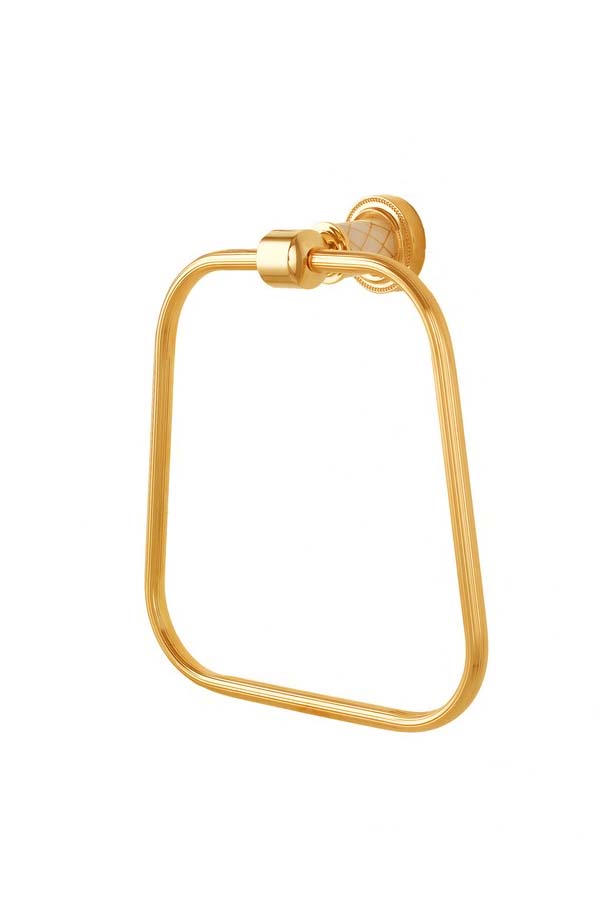 Boheme Murano Полотенцедержатель 20,5 см, подвесной, цвет: gold/white 10905-W-G