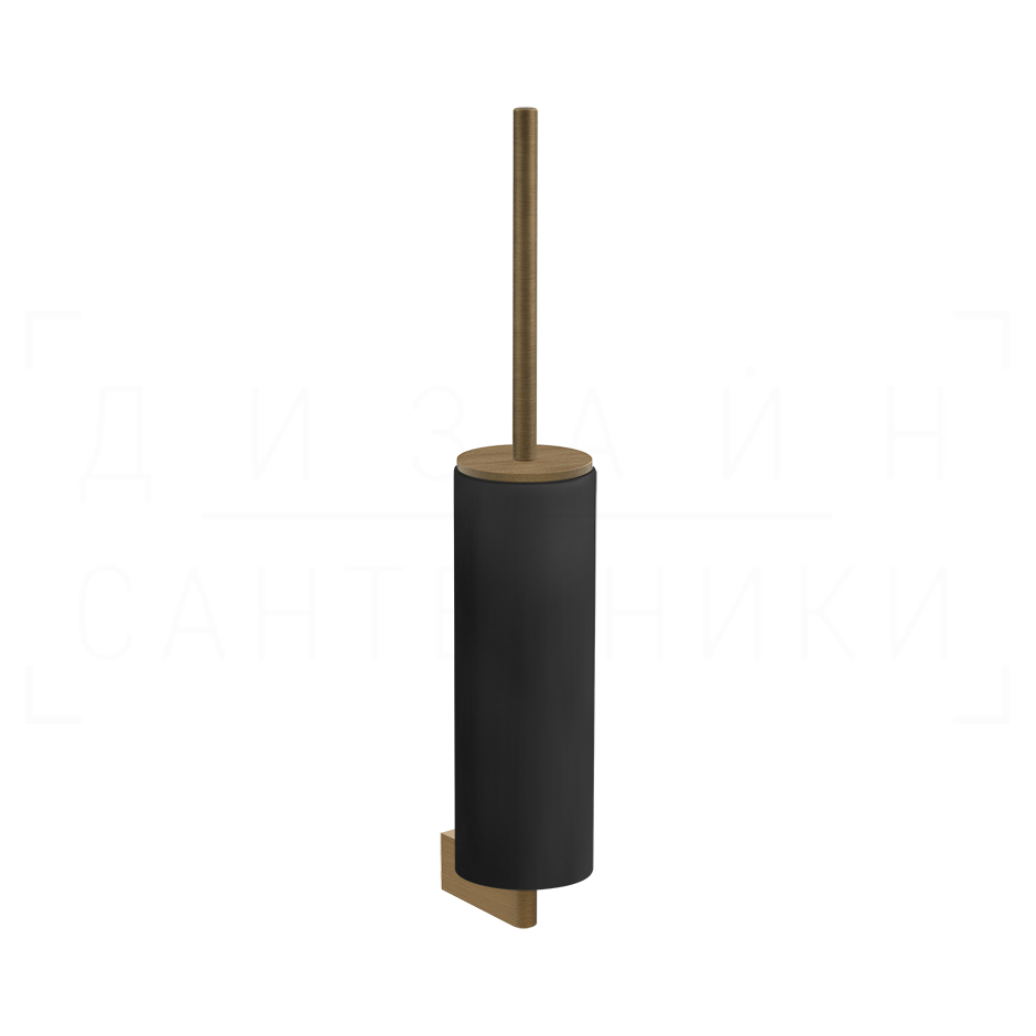 Gessi Origini Ершик для унитаза подвесной, с кермической колбой Neolite, цвет: black/antique brass 66420#713