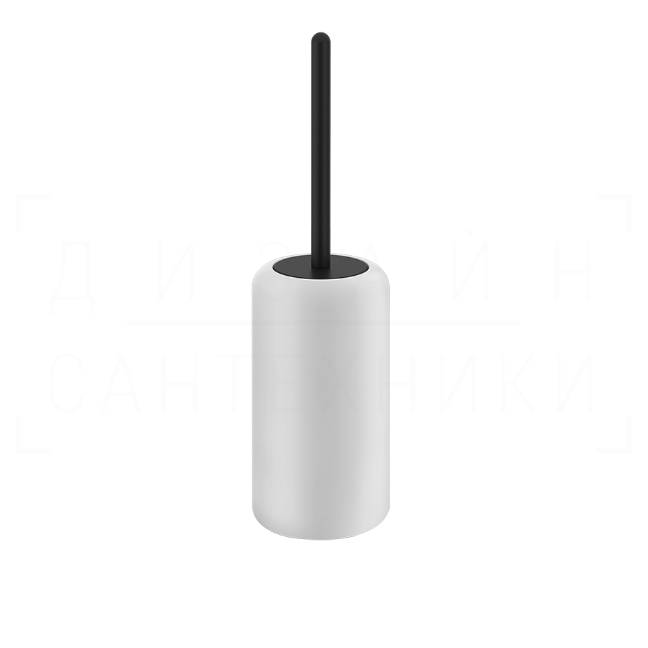Gessi Goccia Ершик для унитаза напольный, с кермической колбой Gres, цвет: white/matte black 38043#299