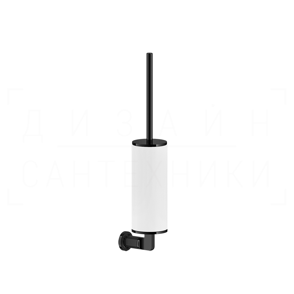 Gessi Inciso Ершик для унитаза подвесной, с кермической колбой Neolite, цвет: white/black metal PVD 58519#706