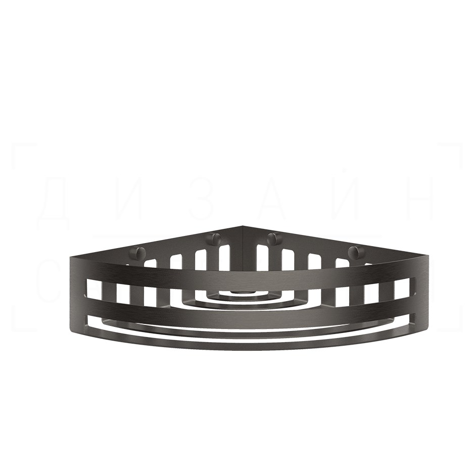 Gessi Rilievo Полка металлическая угловая 28 см, подвесная, цвет: black metal brushed PVD 59561#707