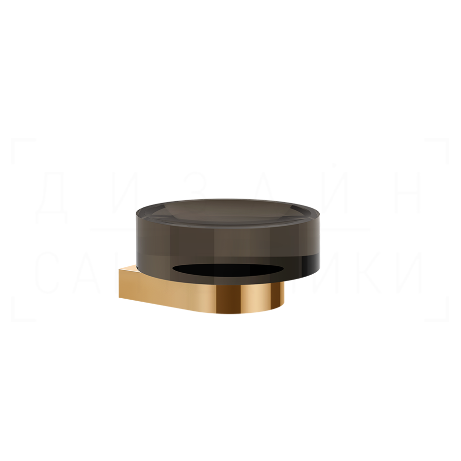 Gessi Perle Мыльница с стеклянной чашей, подвесная, цвет: warm bronze PVD 74812#735