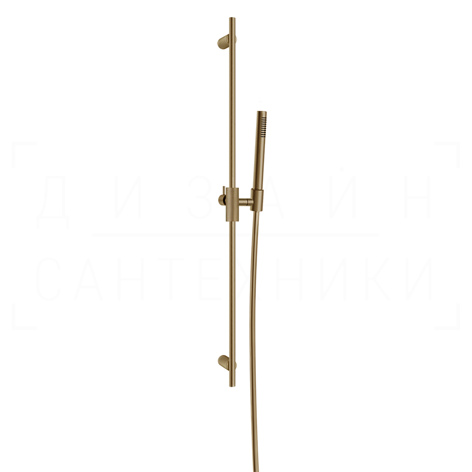 Gessi Anello Душевой гарнитур: руч. душ, штанга, держ., шланг 150 см, цвет: warm bronze brushed PVD 63484#726