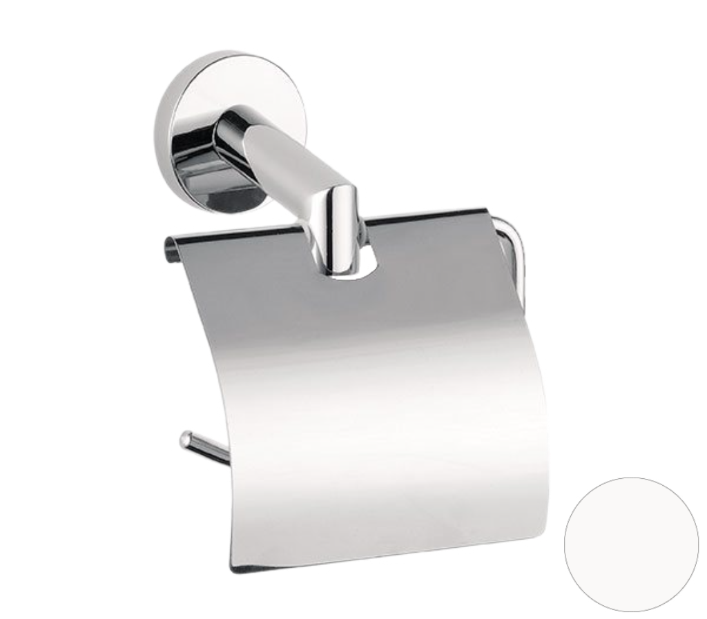 Remer Guest Держатель туалетной бумаги с крышкой, подвесной, цвет: bianco opaco GS60BO