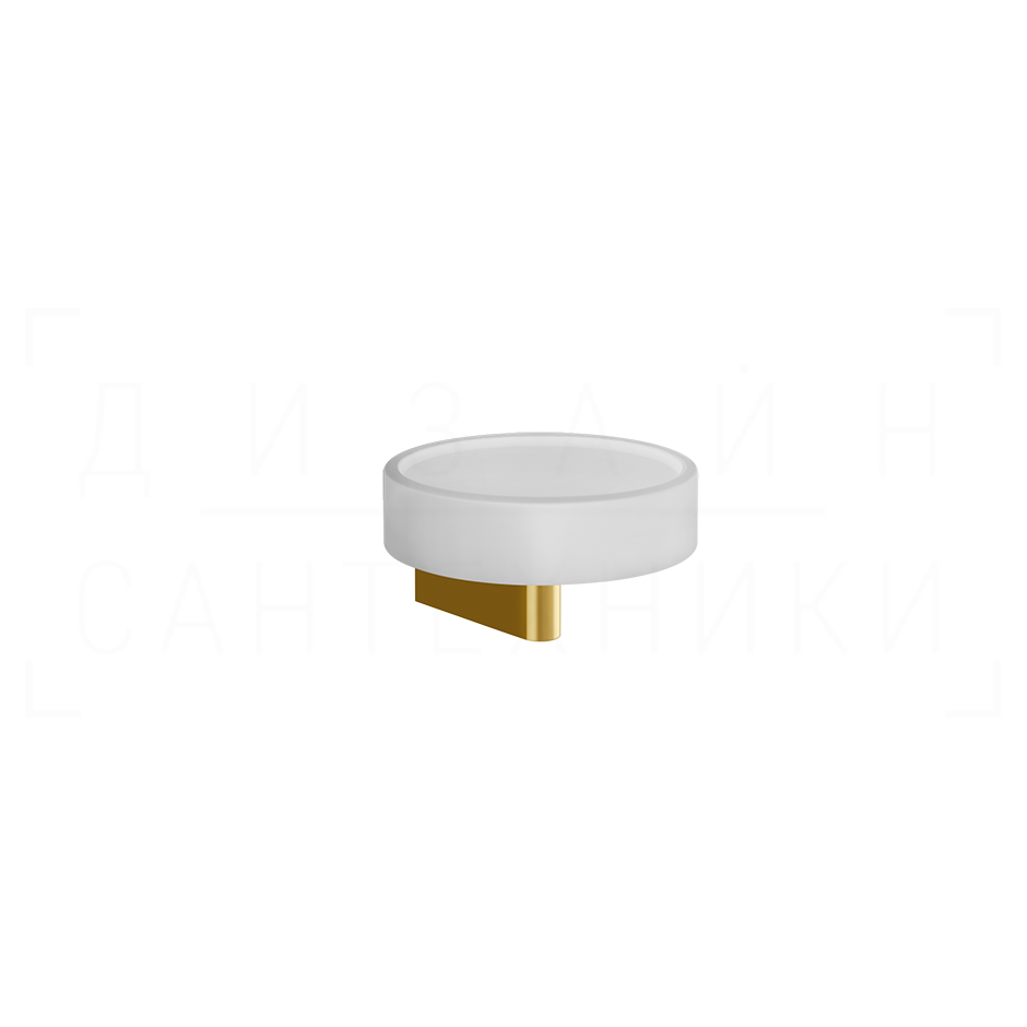 Gessi Origini Мыльница с керамической чашей Neolite, подвесная, цвет: white/gold PVD 66401#246