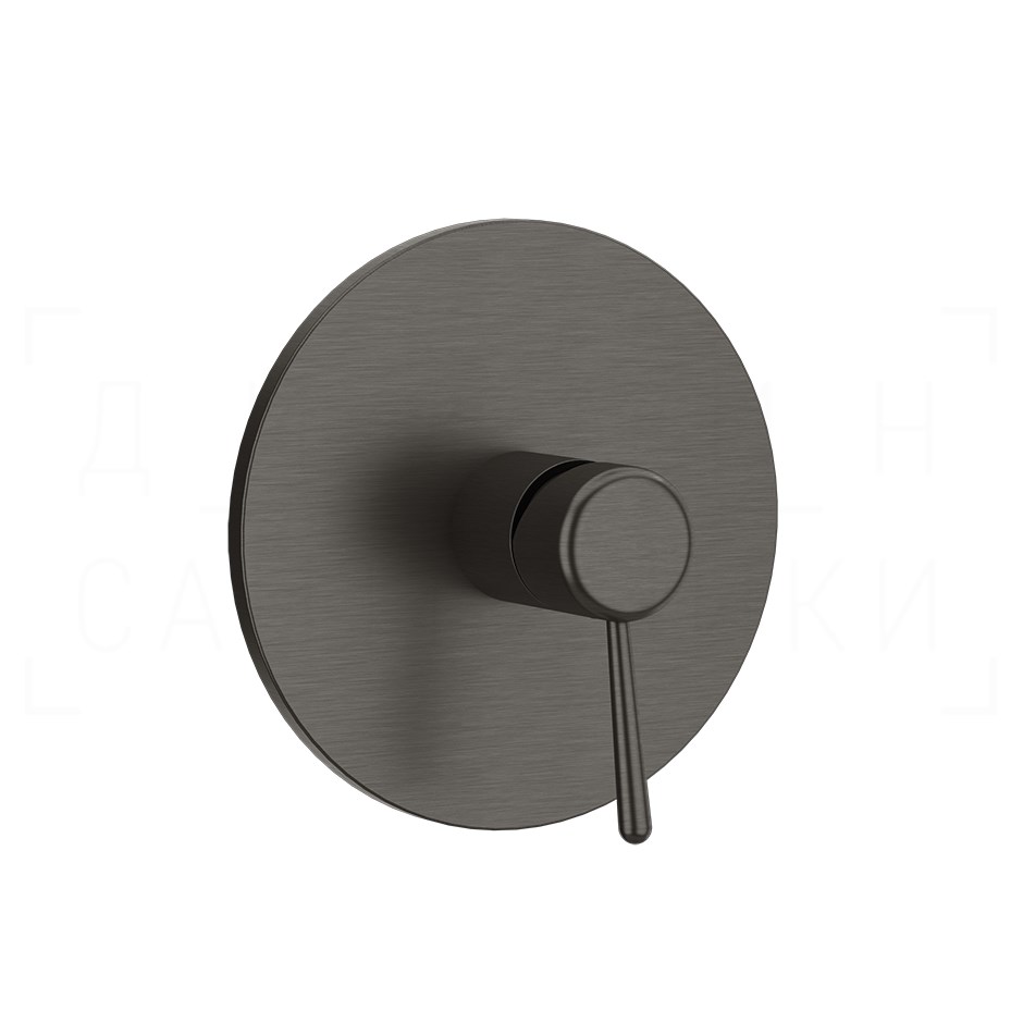 Gessi Goccia Смеситель для душа встраив., на 1 потреб., внешняя часть, цвет: black metal brushed PVD 44676#707