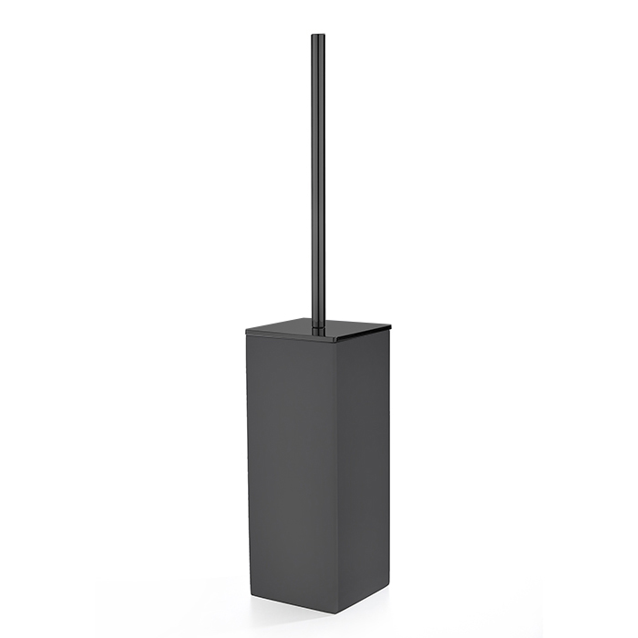 3SC MooD Туалетный ершик, напольный, композит Solid Surface, цвет: черный матовый MN17ANO